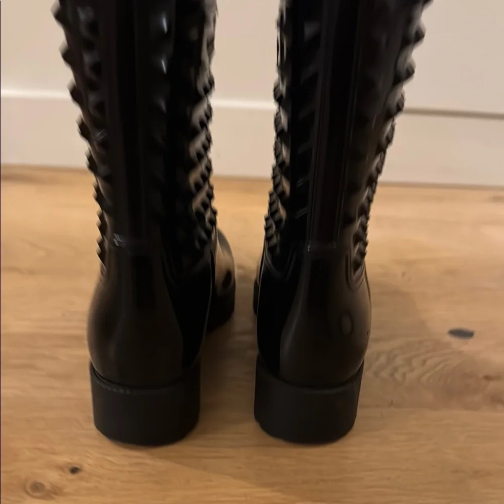Valentino Rockstud Patent Rain Boots - Picture 7 of 15